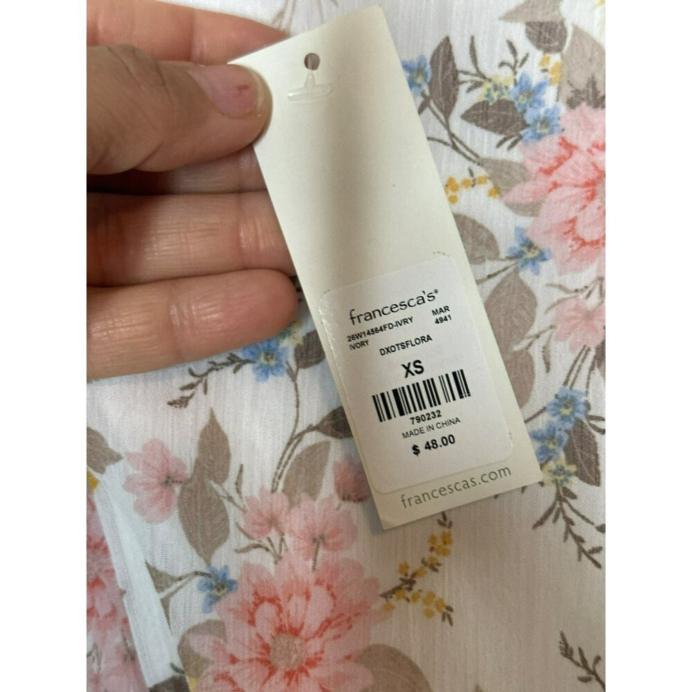 Francesca's Floral Dress Women's XS NWT Blogger's Favorite - Picture 9 of 12